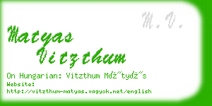 matyas vitzthum business card